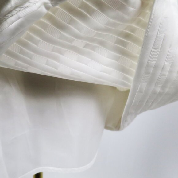 NWT Max and Cleo White Sleeveless Geometric Jacquard Satin A-Line Dress 6 - Picture 11 of 16